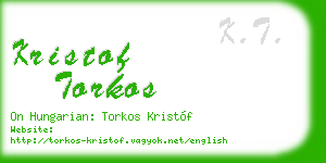 kristof torkos business card